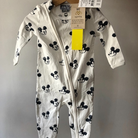 Disney Mickey Mouse onesie w/ footies - Picture 1 of 3
